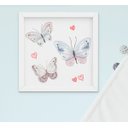 Ver imagem 4 de Quadro Bebê Infantil Menina Passarinho Borboleta Aquarela Kit 3 Peças