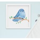 Ver imagem 3 de Quadro Bebê Infantil Menina Passarinho Borboleta Aquarela Kit 3 Peças