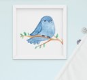 Ver imagem 3 de Quadro Bebê Infantil Menina Passarinho Borboleta Aquarela Kit 3 Peças