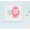 Ver imagem 2 de Quadro Bebê Infantil Menina Passarinho Borboleta Aquarela Kit 3 Peças