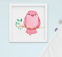 Ver imagem 2 de Quadro Bebê Infantil Menina Passarinho Borboleta Aquarela Kit 3 Peças
