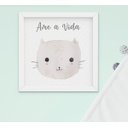 Ver imagem 4 de Quadro Infantil Bebê Menino Menina Animais Aquarela Kit 4 Peças