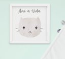 Ver imagem 4 de Quadro Infantil Bebê Menino Menina Animais Aquarela Kit 4 Peças