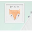 Ver imagem 2 de Quadro Infantil Bebê Menino Menina Animais Aquarela Kit 4 Peças