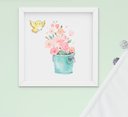 Ver imagem 3 de Quadro Infantil Bebê Menina Aquarela Flores Jardim Santo Anjo Kit 4 Peças