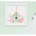 Ver imagem 2 de Quadro Infantil Bebê Menina Aquarela Flores Jardim Santo Anjo Kit 4 Peças
