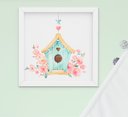 Ver imagem 2 de Quadro Infantil Bebê Menina Aquarela Flores Jardim Santo Anjo Kit 4 Peças