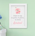 Ver imagem 5 de Quadro Infantil Bebê Menina Aquarela Flores Jardim Santo Anjo Kit 4 Peças