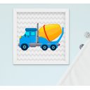 Ver imagem 4 de Quadro Bebê Infantil Menino Caminhão Trem Kit 3 Peças