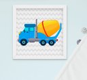 Ver imagem 4 de Quadro Bebê Infantil Menino Caminhão Trem Kit 3 Peças