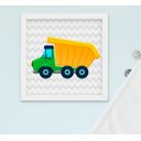 Ver imagem 2 de Quadro Bebê Infantil Menino Caminhão Trem Kit 3 Peças