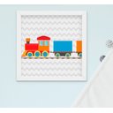 Ver imagem 3 de Quadro Bebê Infantil Menino Caminhão Trem Kit 3 Peças