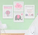 Ver imagem 1 de Quadro Infantil Menina Elefante Antes Tínhamos Um ao Outro Kit 4 Peças