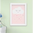 Ver imagem 2 de Quadro Infantil Quarto Bebê Menina Estrela Nuvem Elefante Kit 4 Peças