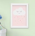 Ver imagem 2 de Quadro Infantil Quarto Bebê Menina Estrela Nuvem Elefante Kit 4 Peças