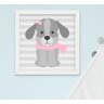 Quadro Infantil Quarto Bebê Menina Gatinha Cachorro Nuvem Kit 6 Peças - 7