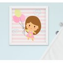 Ver imagem 6 de Quadro Infantil Quarto Bebê Menina Gatinha Cachorro Nuvem Kit 6 Peças