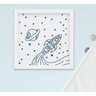 Quadro Infantil Bebê Menino Espaço Astronauta Foguete Kit 4 Peças - 3
