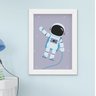 Quadro Infantil Bebê Menino Espaço Astronauta Foguete Kit 4 Peças - 4