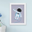 Ver imagem 4 de Quadro Infantil Bebê Menino Espaço Astronauta Foguete Kit 4 Peças