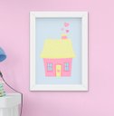 Ver imagem 4 de Quadro Infantil Bebê Menina Passarinho Casinha Balão Kit 4 Peças