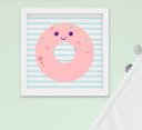Ver imagem 3 de Quadro Infantil Quarto Bebê Menina Cupcake Donuts 4 peças