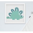 Ver imagem 7 de Quadro Infantil Quarto Bebê Menino Dinossauro Kit 6 Peças