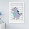 Quadro Infantil Quarto Bebê Menino Dinossauro Kit 6 Peças - 3
