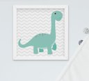 Ver imagem 5 de Quadro Infantil Quarto Bebê Menino Dinossauro Kit 6 Peças
