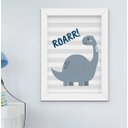 Ver imagem 2 de Quadro Infantil Quarto Bebê Menino Dinossauro Kit 6 Peças