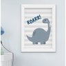 Quadro Infantil Quarto Bebê Menino Dinossauro Kit 6 Peças - 2