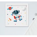 Ver imagem 2 de Quadro Infantil Bebê Menino Astronauta Foguete Sonhe Alto Kit 3 Peças