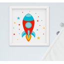 Ver imagem 4 de Quadro Infantil Bebê Menino Astronauta Foguete Sonhe Alto Kit 3 Peças