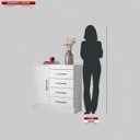 Ver imagem 7 de Cômoda Montevidéu 1 Porta 4 Gavetas 91 Cm - Comoda para Quarto - Demobile:branco ou Branco/rosa