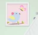 Ver imagem 4 de Quadro Infantil Bebê Menina Passarinho Borboleta Sonhe Alto Kit 4 Peças