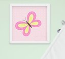 Ver imagem 5 de Quadro Infantil Bebê Menina Passarinho Borboleta Sonhe Alto Kit 4 Peças