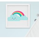 Ver imagem 4 de Quadro Infantil Quarto Bebê Menina Unicórnio Nuvem Arco-íris Kit 3 Peças