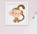 Ver imagem 4 de Quadro Bebê Infantil Menina Safari Kit 4 Peças