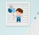 Ver imagem 5 de Quadro Infantil Bebê Menino Balão Nuvem Carrinho Kit 6 Peças
