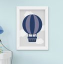Ver imagem 2 de Quadro Infantil Bebê Menino Balão Nuvem Carrinho Kit 6 Peças
