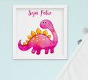 Ver imagem 4 de Quadro Infantil Bebê Menina Menino Aquarela Dinossauro Kit 3 Peças