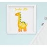 Quadro Infantil Bebê Menina Menino Aquarela Dinossauro Kit 3 Peças - 2
