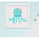 Ver imagem 2 de Quadro Infantil Bebê Menina Sereia Fundo do Mar Kit 4 Peças
