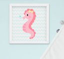 Ver imagem 3 de Quadro Infantil Bebê Menina Sereia Fundo do Mar Kit 4 Peças