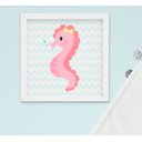Ver imagem 3 de Quadro Infantil Bebê Menina Sereia Fundo do Mar Kit 4 Peças
