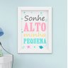 Quadro Infantil Bebê Menina Sereia Fundo do Mar Kit 4 Peças - 5