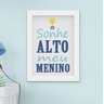 Quadro Infantil Menino Futebol Bola Sonhe Alto 3 Peças - 4