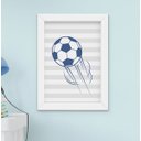 Ver imagem 3 de Quadro Infantil Menino Futebol Bola Sonhe Alto 3 Peças
