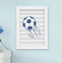 Ver imagem 3 de Quadro Infantil Menino Futebol Bola Sonhe Alto 3 Peças