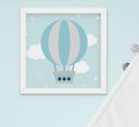 Ver imagem 2 de Quadro Bebê Menino Cavalinho Balão Nome Kit 3 Peças